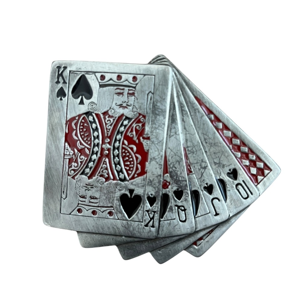 Buckles of America Royal Flush Spades Belt Buckle Vintage Masterpiece BA332 USA